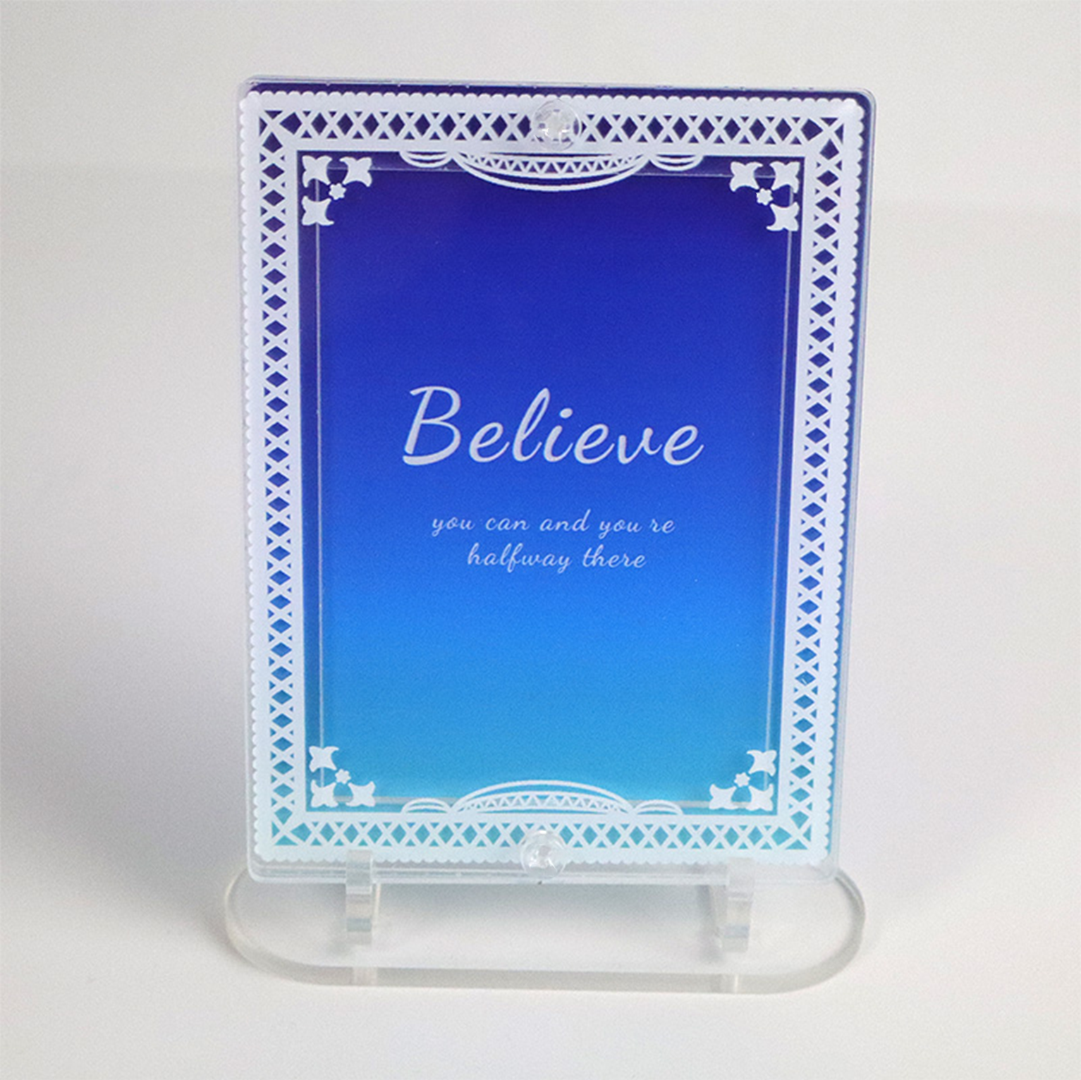 "Believe" Card Display Case + Stand